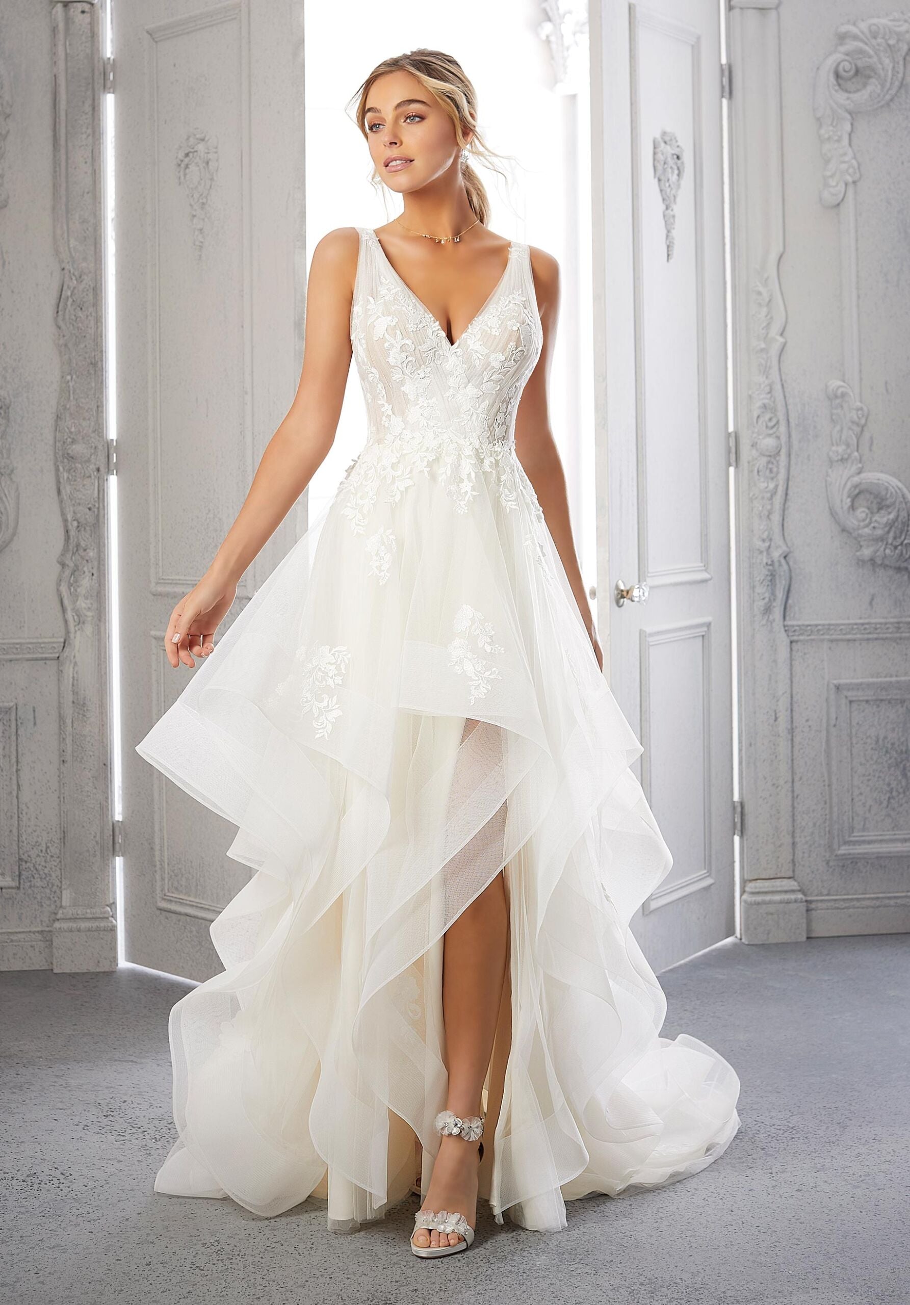 Mori lee high neck wedding clearance dress